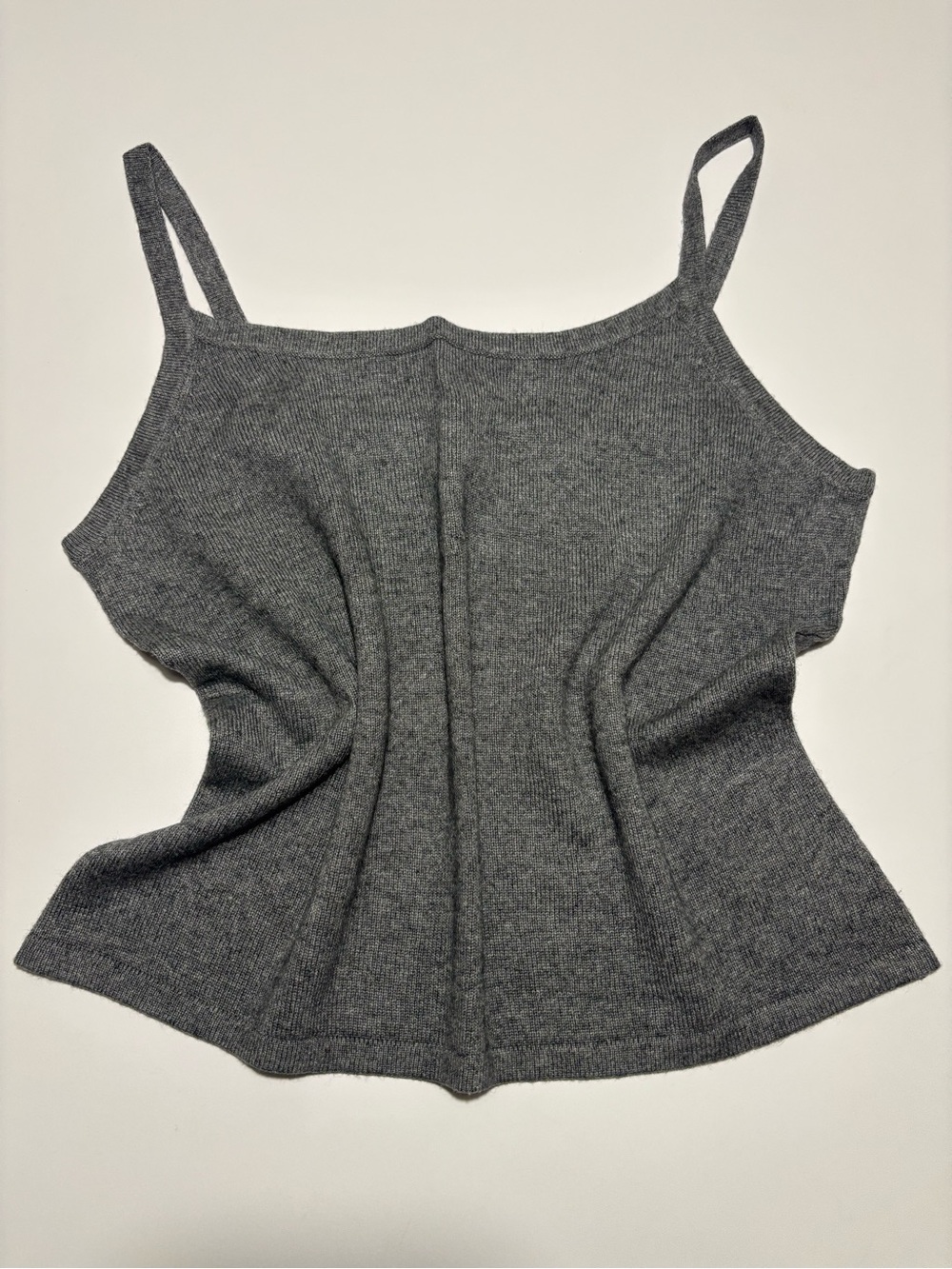 Relativity Charcoal Grey Silk & Cashmere Cropped Cami